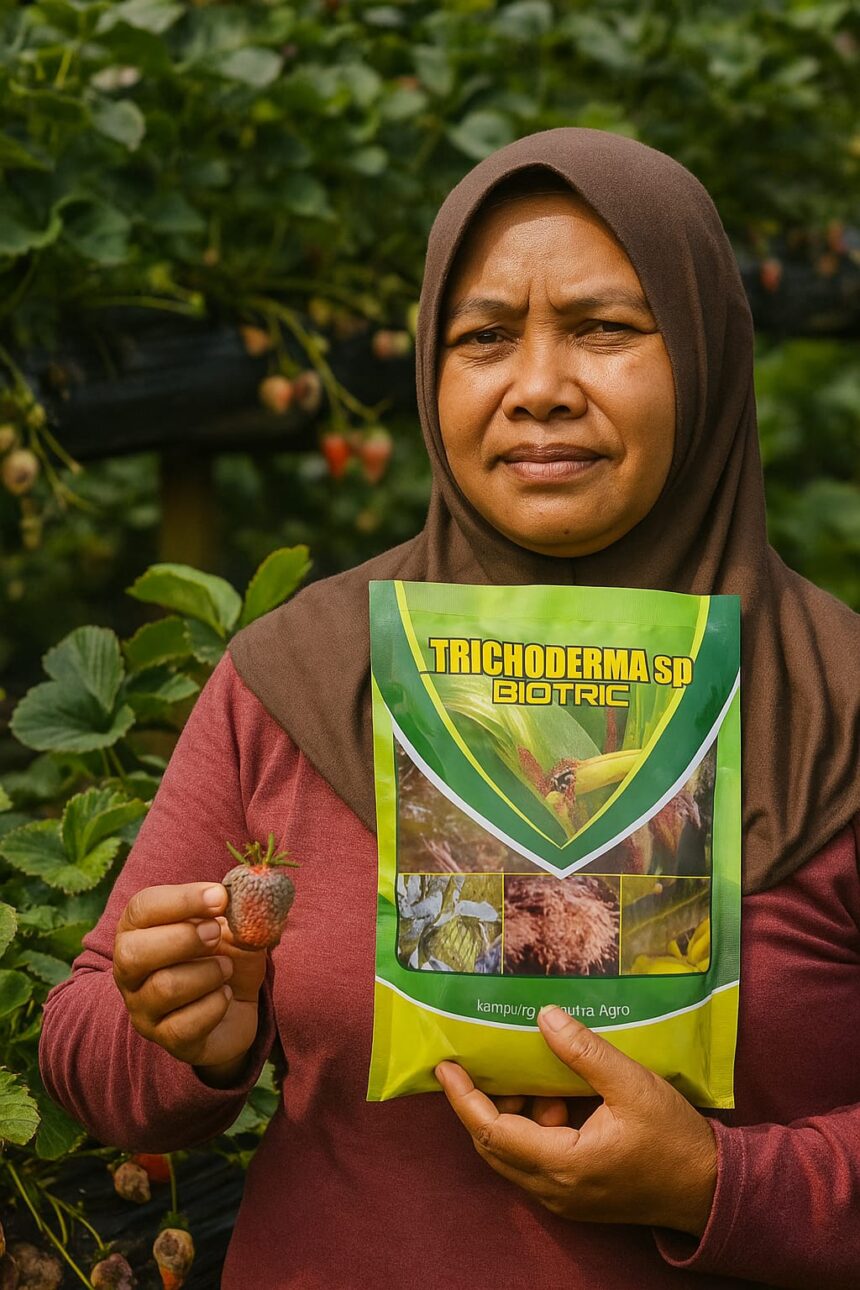 Hentikan Busuk Abu di Stroberi! Gunakan Agen Hayati Trichoderma