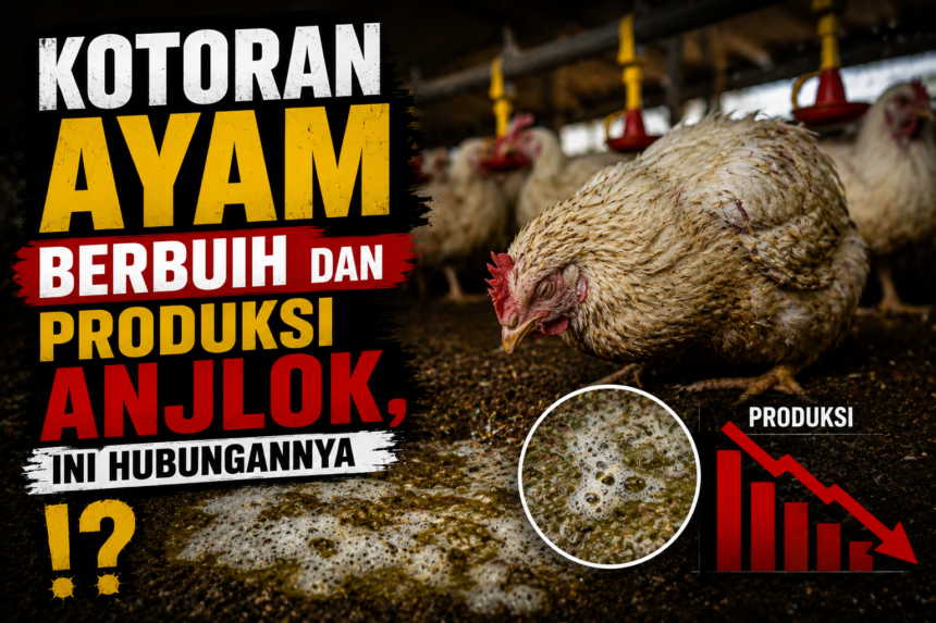 Kotoran Ayam Berbuih dan Produksi Anjlok, Ini Hubungannya