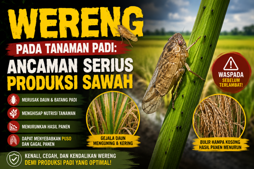 ⚠️ Wereng pada Tanaman Padi: Ancaman Serius Produksi Sawah