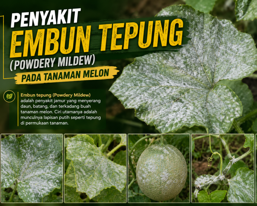 Penyakit Embun Tepung (Powdery Mildew) pada Tanaman Melon