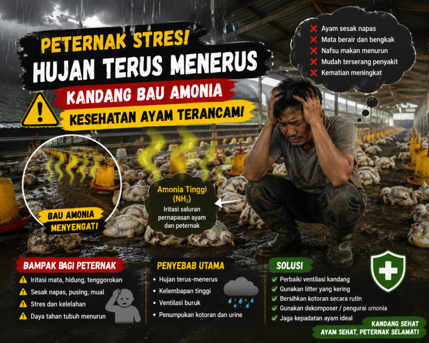 Musim Hujan Datang? Kandang Tetap Wangi dan Bebas Amonia!