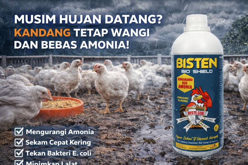 Musim Hujan Datang? Kandang Tetap Wangi dan Bebas Amonia!