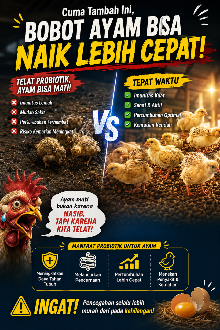 Cuma Tambah Ini, Bobot Ayam Bisa Naik Lebih Cepat!