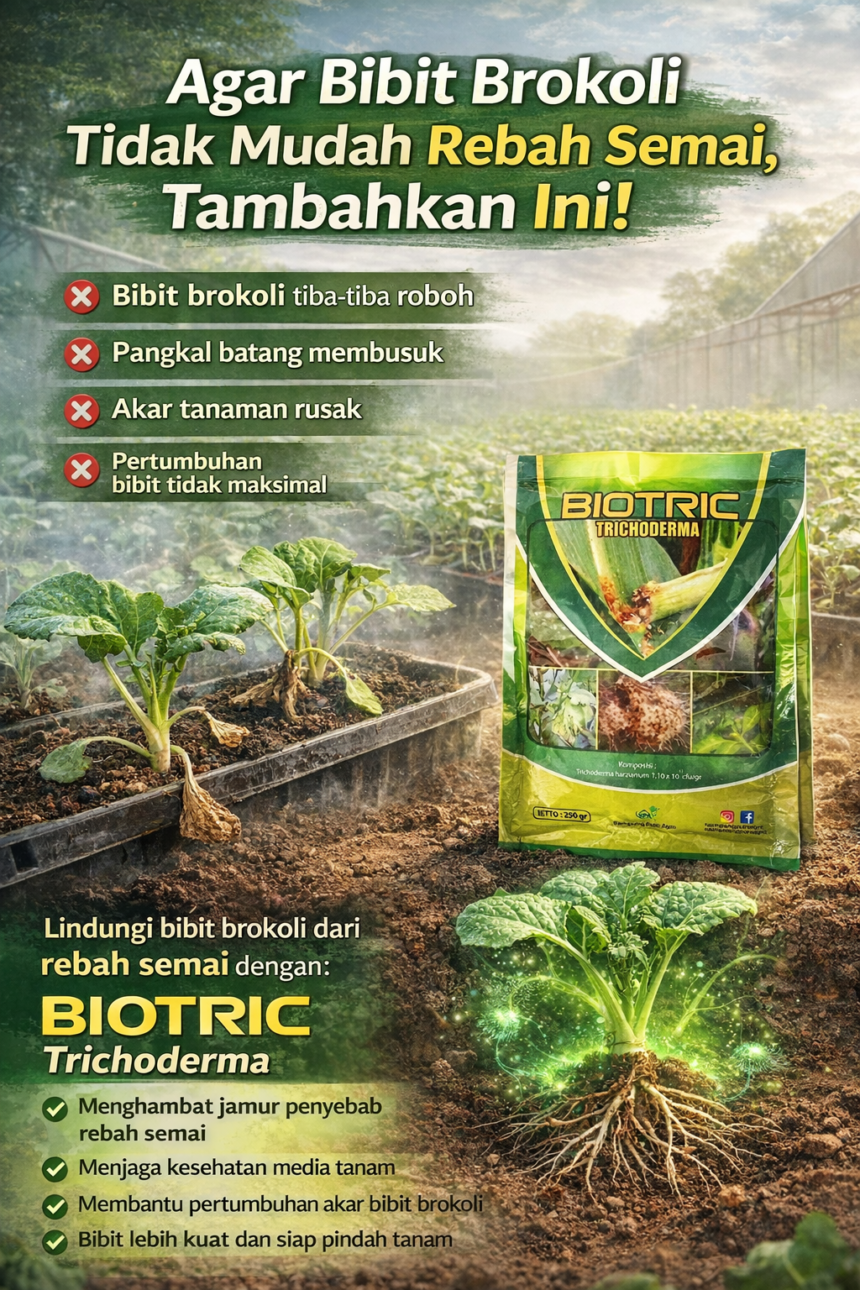 Agar Bibit Brokoli Tidak Mudah Rebah Semai, Tambahkan Ini!