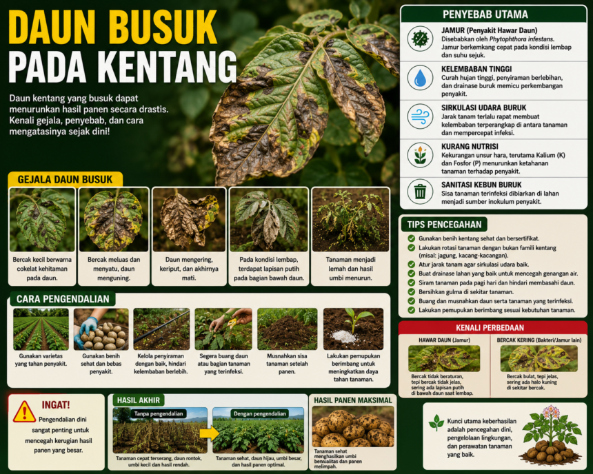 Mengatasi Busuk Daun pada Tanaman Kentang Secara Alami dan Efektif