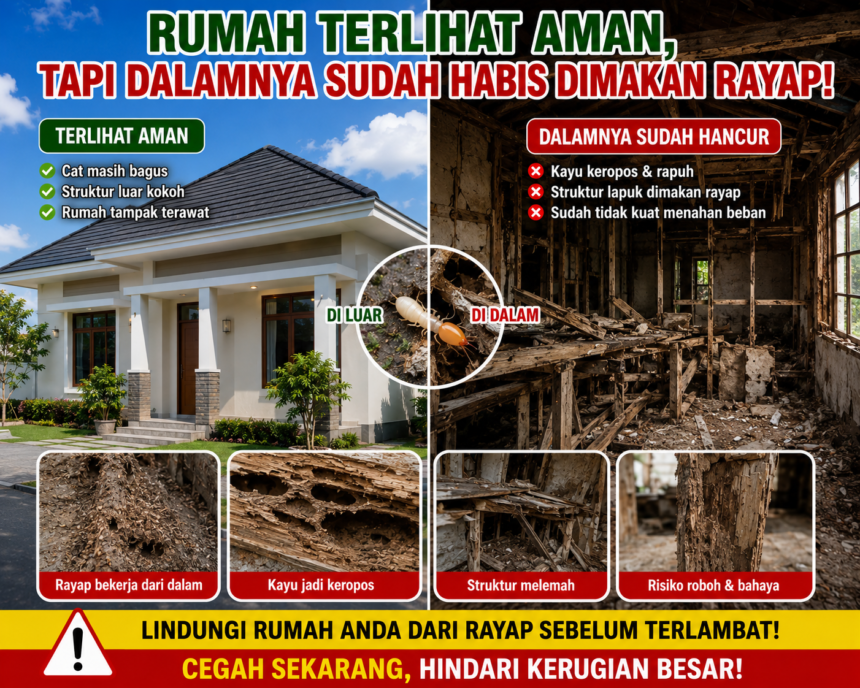 RUMAH TERLIHAT AMAN, TAPI DALAMNYA SUDAH HABIS DIMAKAN RAYAP